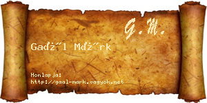 Gaál Márk névjegykártya