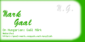mark gaal business card
