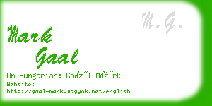 mark gaal business card